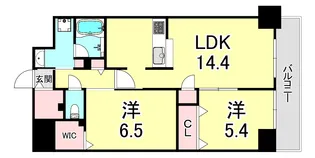 グランリベレ明石【9階】の間取り