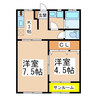 ラ メール【2階】の間取り