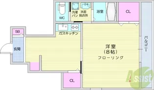 シンフォニー大場【1階】の間取り