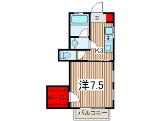 パルティ-レ秋津【1階】の間取り