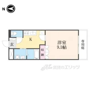 レイクサイドビュー【1階】の間取り