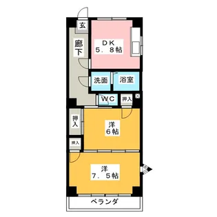 ニューコーポ二村【3階】の間取り