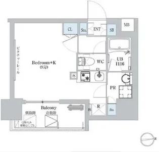 ディームス蔵前【5階】の間取り