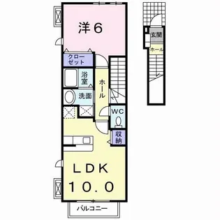 サンライズ憩I・II・III【2階】の間取り