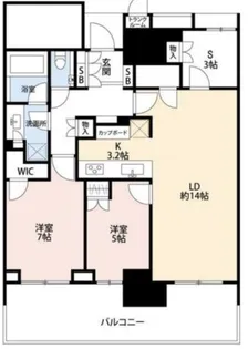 BAYS TOWER&GARDEN【27階】の間取り