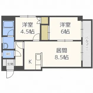 アメニティ3.6【3階】の間取り