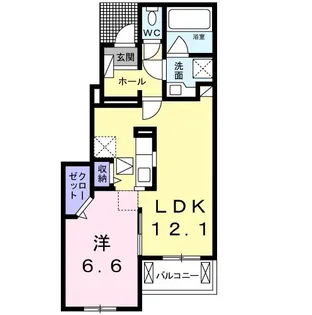 ブルーメン・シュトラーセ【1階】の間取り
