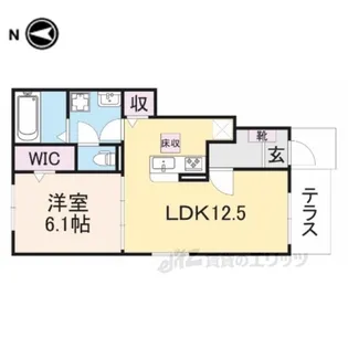 ルナハイツ3【1階】の間取り