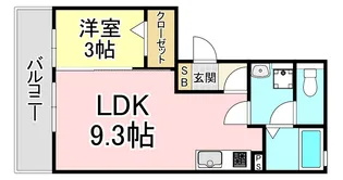 アヴェニュー西神原【3階】の間取り
