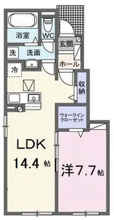 ラ・ルーチェ 八幡 II【1階】の間取り