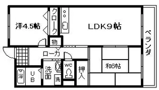 ジョイフル久米田【4階】の間取り