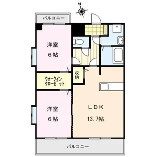 グランドゥール【2階】の間取り