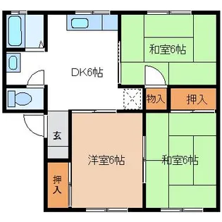 セジュール大湊【2階】の間取り