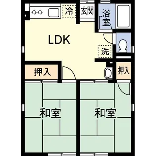シティハイム島野【2階】の間取り