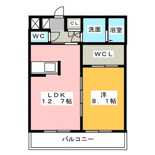 ヴィクトワール【2階】の間取り