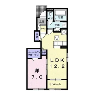 SUN16笠岡I【1階】の間取り