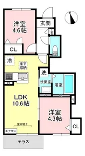 【新築】(仮称)ELPIS COURT KURIKI【1階】の間取り