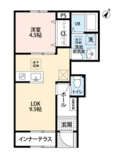 リーブルファイン川口東本郷【1階】の間取り