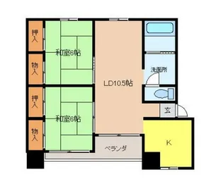 SDマンション【2階】の間取り