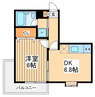 グローリア初穂大和【1階】の間取り