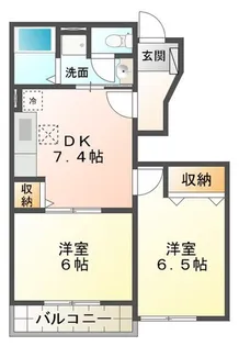 メゾン アンジュ A棟【1階】の間取り