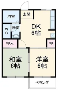 サンハイツ見付【1階】の間取り