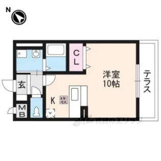 タウンルームけまり【1階】の間取り