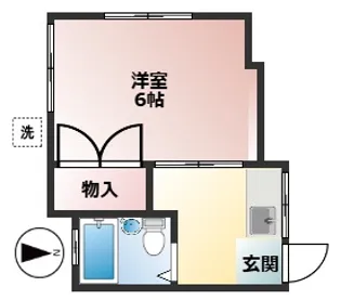コーポ佐野【1階】の間取り