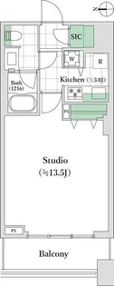 コンシェリア西新宿TOWER’S WEST【15階】の間取り