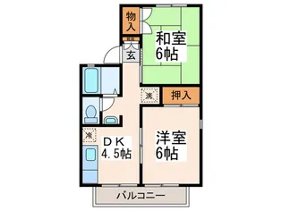 ドミ-ル菅田A【2階】の間取り
