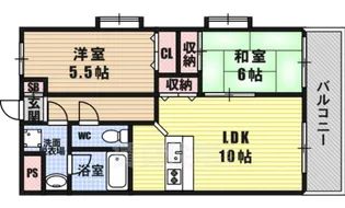 ベイタウン弁天【9階】の間取り