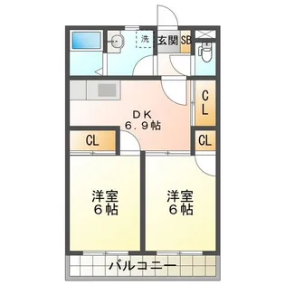リトルムース【2階】の間取り