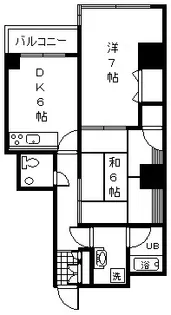 プレジデント山代【7階】の間取り