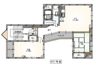 サンハイツオノダニ【4階】の間取り