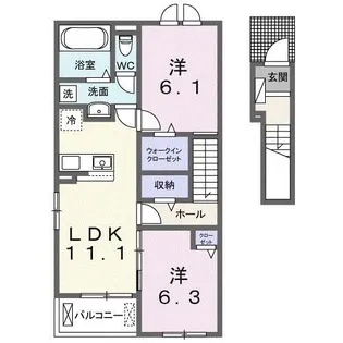 フラン メゾン ソレイユ【2階】の間取り