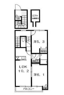 庵’sレラ南庵【2階】の間取り