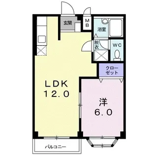 メゾンセントポーリアB【2階】の間取り