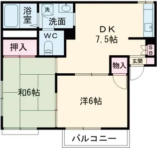 ゴードヴィラ【1階】の間取り
