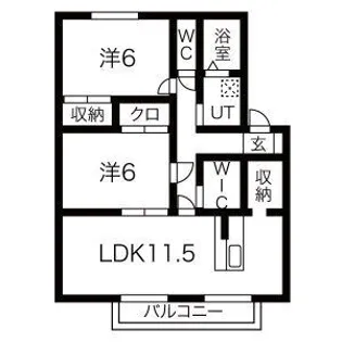 アネックス華ブラウン【1階】の間取り