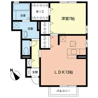 クレストクレール【1階】の間取り