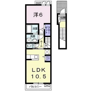 ヒルズ福津I【2階】の間取り