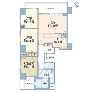 新横浜ヴォアール【6階】の間取り