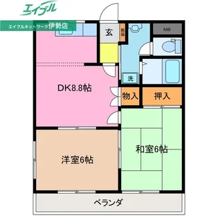 クレストール【1階】の間取り