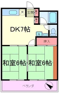 睦マンション【3階】の間取り