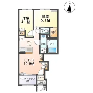 メゾンアルファ七北田【1階】の間取り