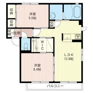 フェルス・ヴィエルジェ【2階】の間取り