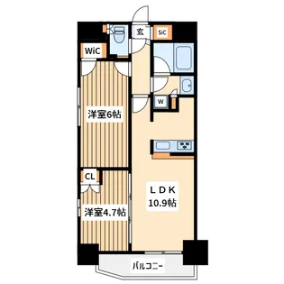 プロスタイル ウェルス 川崎 サウス【3階】の間取り