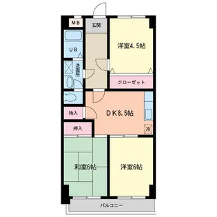 第2ファーレ市原【4階】の間取り