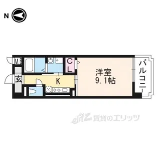 レクイアーレ大宮【6階】の間取り