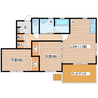 コンフォート上野山【1階】の間取り